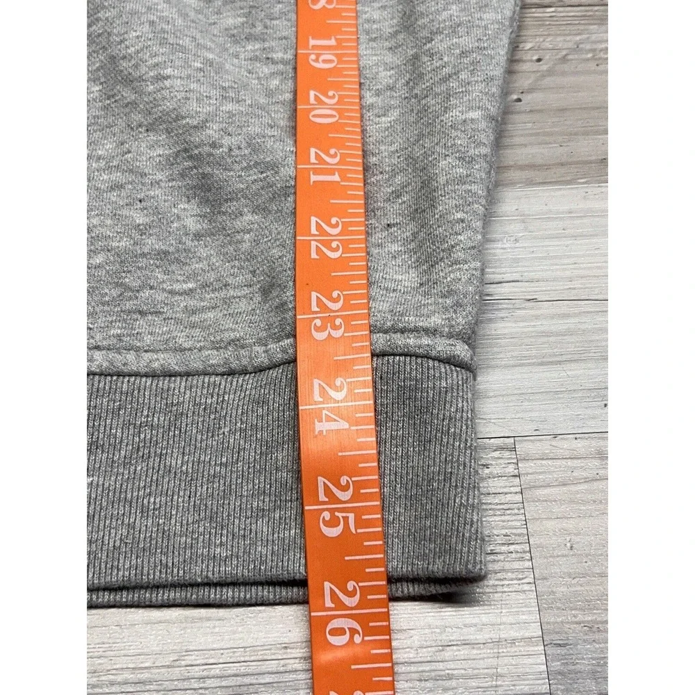 Adidas Hoodie Sweatshirt Heather Gray Raglan Sleeve Blank Basic Sz M Streetwear